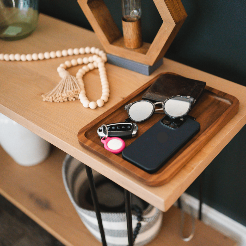 Virginia Boys Kitchens Valet Tray - Catch All Tray - Accessories Organizer - Walnut Wood
